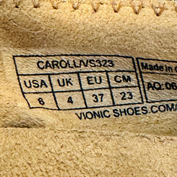 Vionic Shoes Women 6 Black Leather Caroll Slip On Ballet Flats Comfort Orthotic - Picture 12 of 13